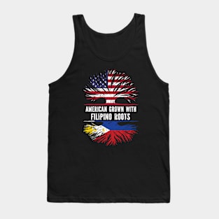 American Grown with Philippine Roots USA Flag Tank Top